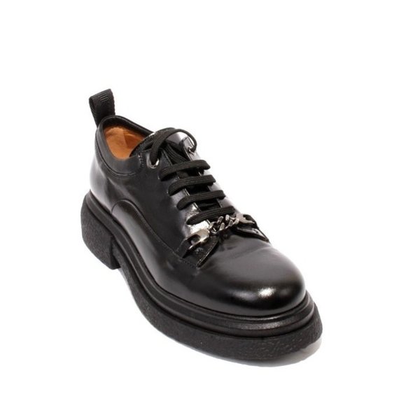 MOT-CLe Shoes - MOT-CLe 2145 Black Leather Lace-Up Oxfords Shoes